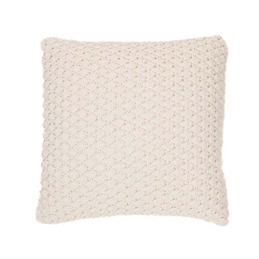Oreiller européen BASKET  25'' X 25'' ( Ivoire ) Par Brunelli coussins  ,disponible chez Literie-Déco et moi 