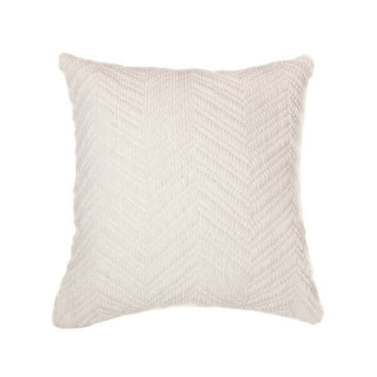 Oreiller européen en chenille ivoire EMY  25'' X 25''-  Par Brunelli - coussins Brunelli - Literie-Déco et moi 