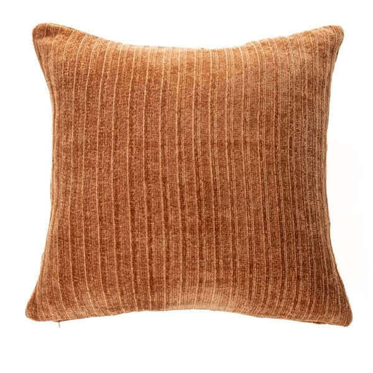 Oreiller européen en chenille terracotta HIPPY- par Brunelli - coussins Brunelli - Literie-Déco et moi 