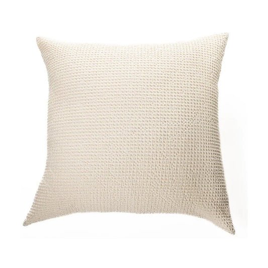  Coussin en coton gaufré crème Creamy (18'' x 18'')- Par Brunelli( Livraison printemps 2026) de Brunelli – PRODUIT  de qualité chez Literie & Déco et Moi