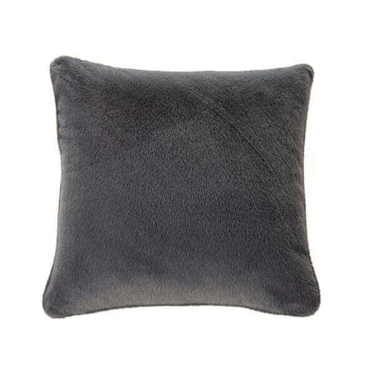 Oreiller européen en fausse fourrure gris charcoal POLUX  26'' X 26''  Par Brunelli - coussins Brunelli - Literie-Déco et moi 