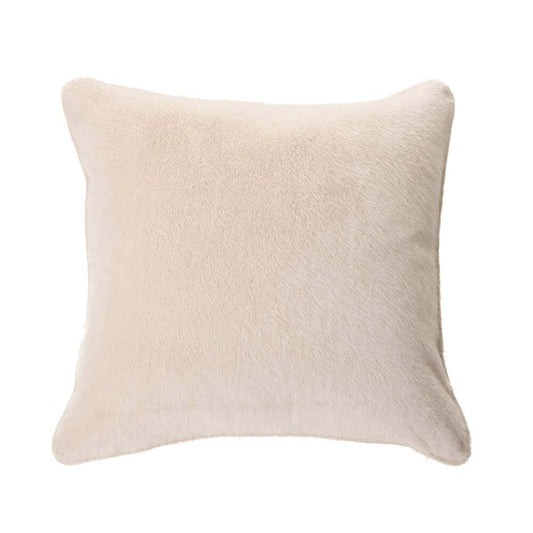 Oreiller européen en fausse fourrure naturel POLUX  26'' X 26''  Par Brunelli coussins  ,disponible chez Literie-Déco et moi 