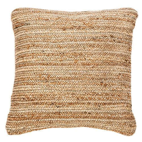 Oreiller européen en jute NATURE ( 25'' X 25'')- Par Brunelli - coussins Brunelli - Literie-Déco et moi