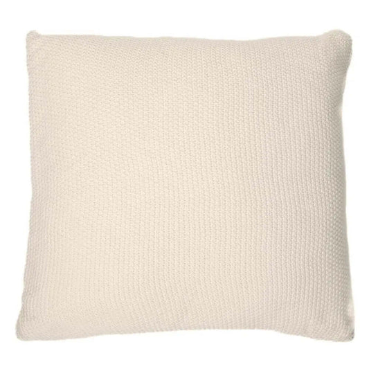 Oreiller européen en tricot crème CHARLY ( 25'' x 25'')- Par Brunelli - coussins Brunelli - Literie-Déco et moi