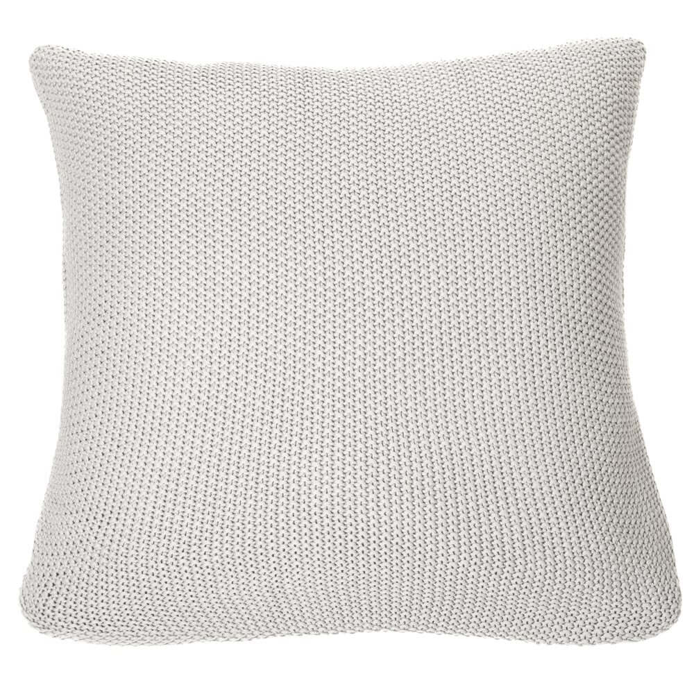 Oreiller européen en tricot gris CHARLY ( 25'' x 25'') - Par Brunelli - Literie - Déco et moi