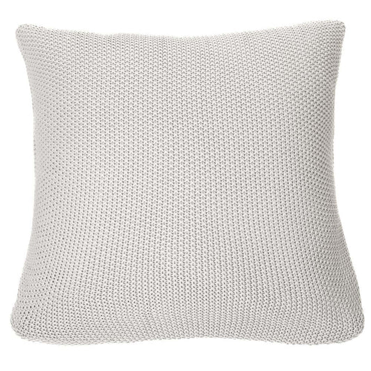 Oreiller européen en tricot gris CHARLY ( 25'' x 25'') - Par Brunelli - Literie - Déco et moi