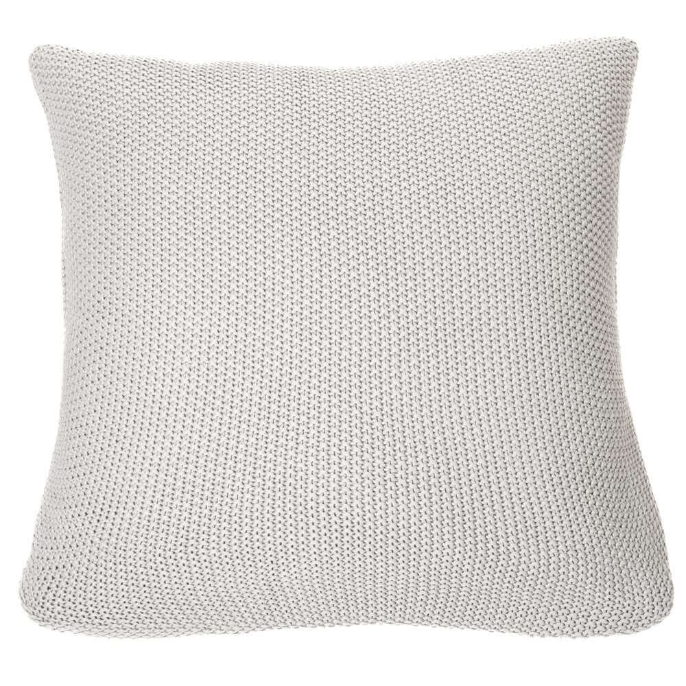 Oreiller européen en tricot gris CHARLY ( 25'' x 25'')- Par Brunelli - coussins Brunelli - Literie-Déco et moi 