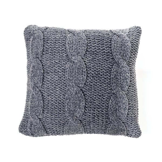 Oreiller européen en tricot marine MITOS  25'' X 25'' - Par Brunelli coussins  ,disponible chez Literie-Déco et moi 