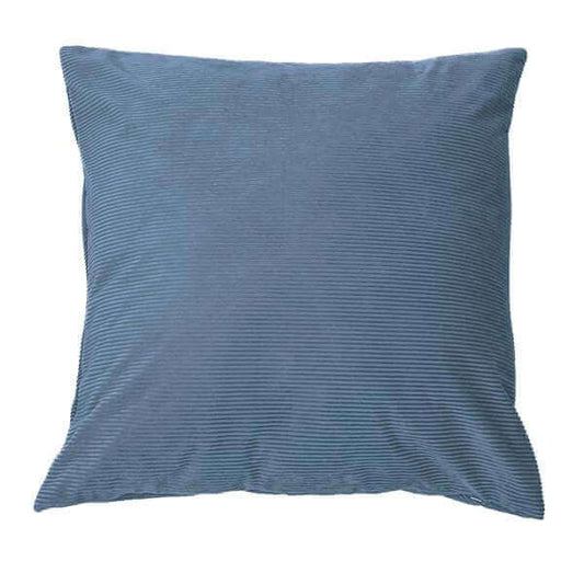 Oreiller européen en velours côtelé CORDUROY ( Bleu)( 25'' x 25'')- Par Brunelli - coussins Brunelli - Literie-Déco et moi 
