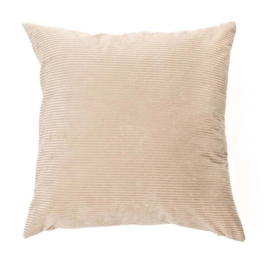 Oreiller européen en velours côtelé naturel CORDUROY ( 25'' x 25'')- Par Brunelli coussins  ,disponible chez Literie-Déco et moi 