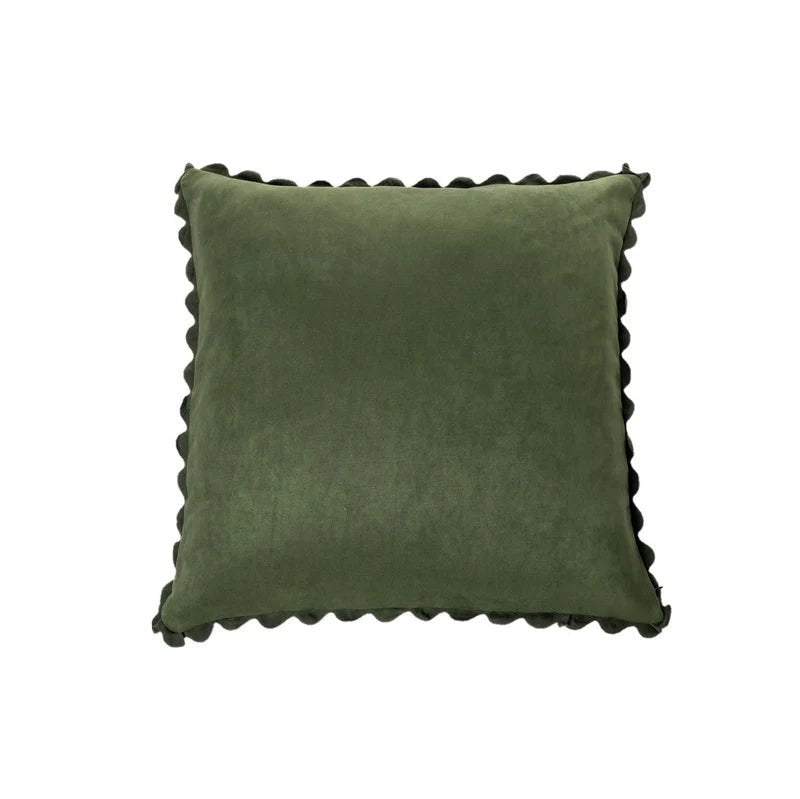 Oreiller européen vert en suédine Ivory ( 25'' x 25'')- Par Brunelli - coussins Brunelli - Literie-Déco et moi 