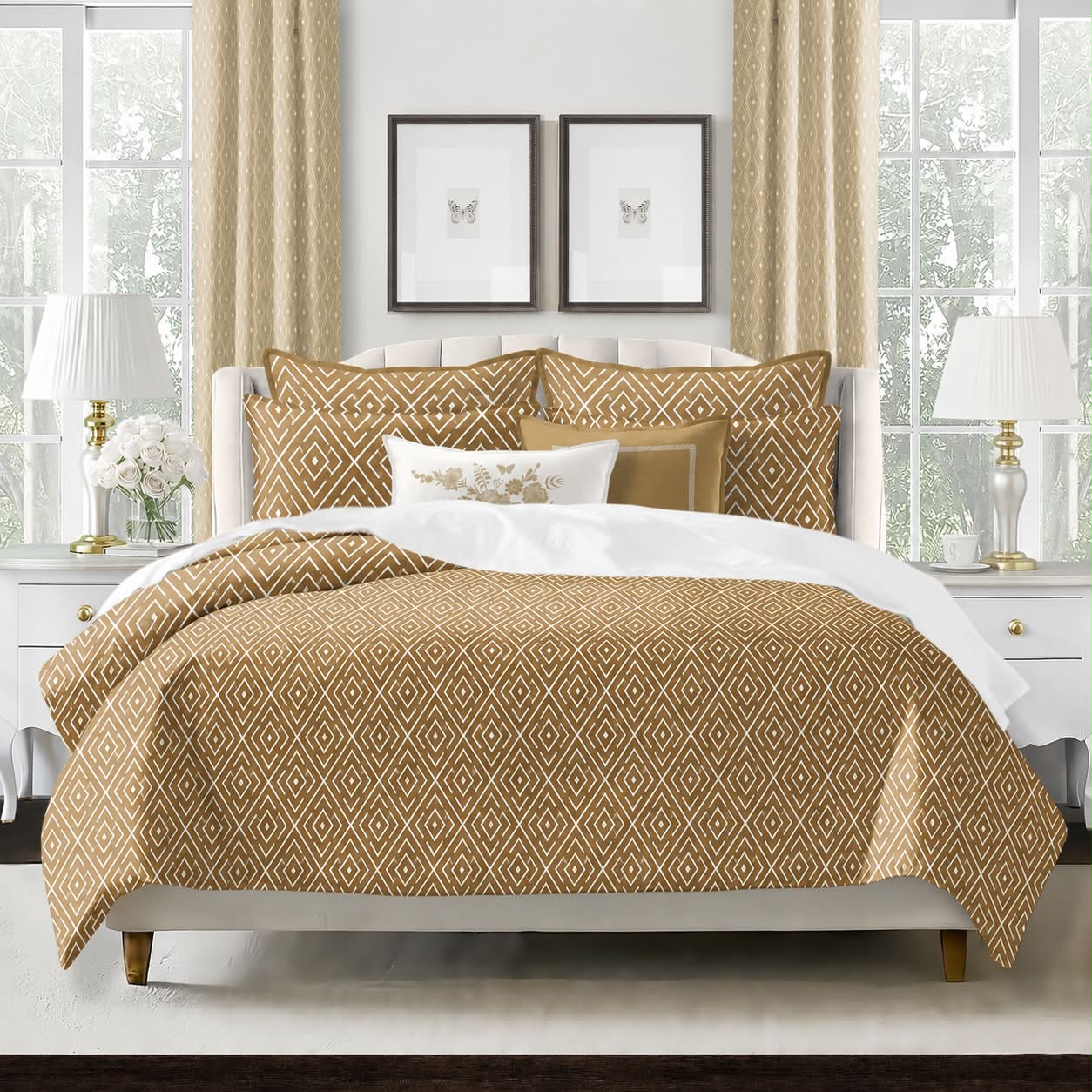 FAIT AU CANADA- Modèle SAMUEL (Or ) - Par Colcha Linens - Douillette, Couvre-lit, Housse de couette Colcha Linens - Literie-Déco et moi 