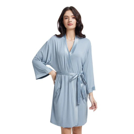 Peignoir en bambou ( Bleu Céleste ) PEIGNOIR  ,disponible chez Literie-Déco et moi 