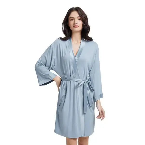 Peignoir en bambou ( Bleu Céleste ) - PEIGNOIR Daniadown - Literie-Déco et moi 