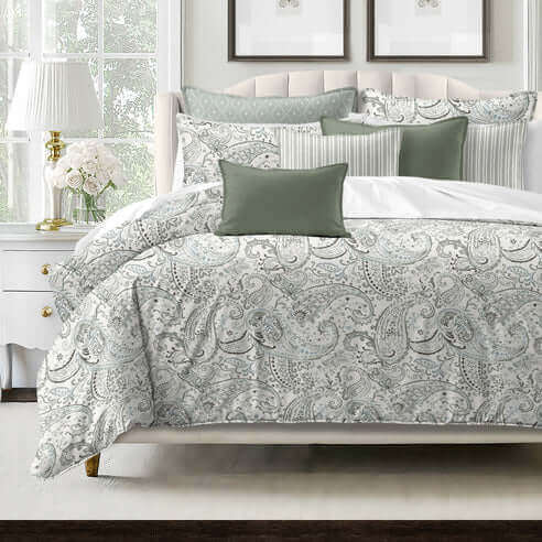 FAIT AU CANADA- Modèle PAISLEY - Par Colcha Linens - Douillette, Couvre-lit, Housse de couette Colcha Linens - Literie-Déco et moi