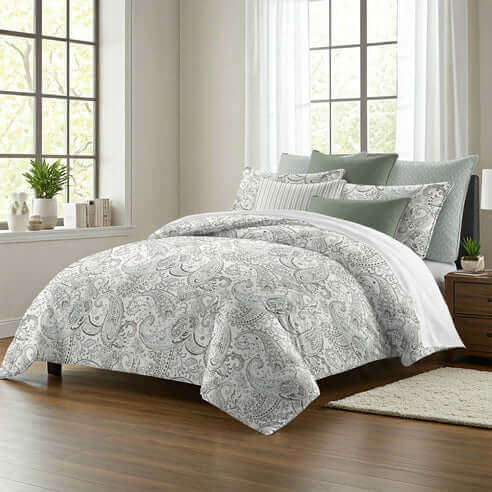 FAIT AU CANADA- Modèle  PAISLEY - Par Colcha Linens - Douillette, Couvre-lit, Housse de couette Colcha Linens - Literie-Déco et moi 