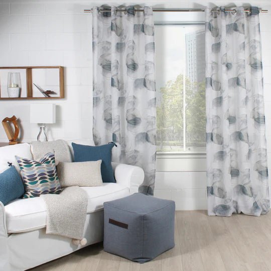 Rideau ALEGRIA ( Bleu ) rideau  ,disponible chez Literie-Déco et moi 