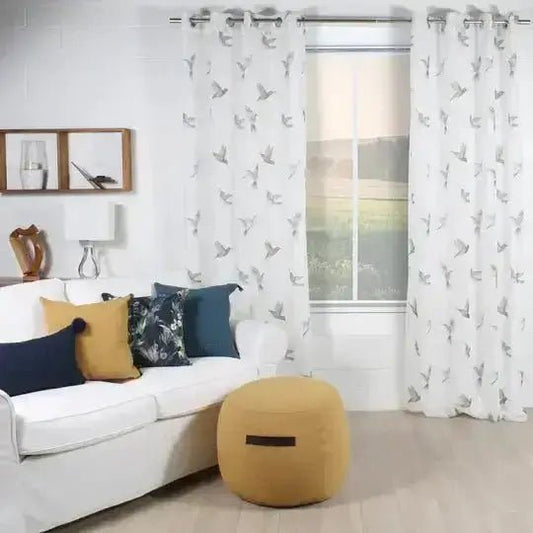 Rideau COLIBRI ( Blanc cassé ) - rideau Accent mode - Literie-Déco et moi 