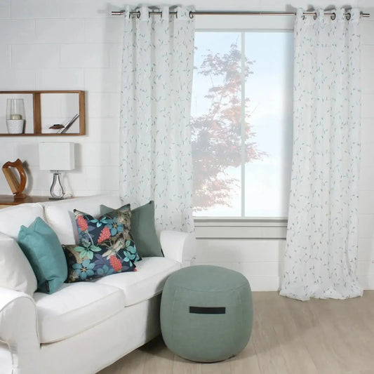 Rideau ÉLODIE ( bleu aqua ) - rideau Accent mode - Literie-Déco et moi 
