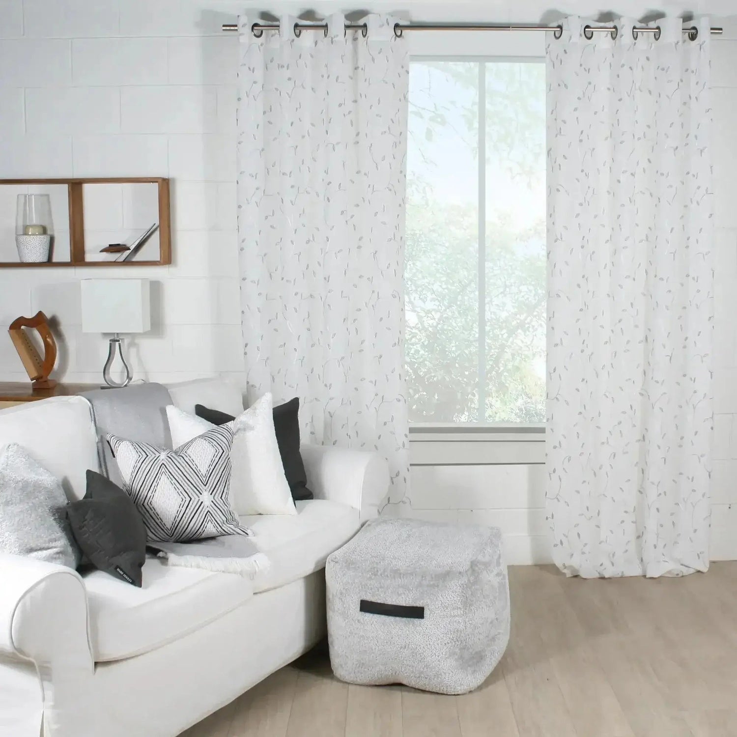 Rideau ÉLODIE ( gris ) - rideau Accent mode - Literie-Déco et moi 