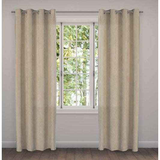 Rideau en velours côtelé naturel CORDUROY - Par Brunelli - Literie - Déco et moi