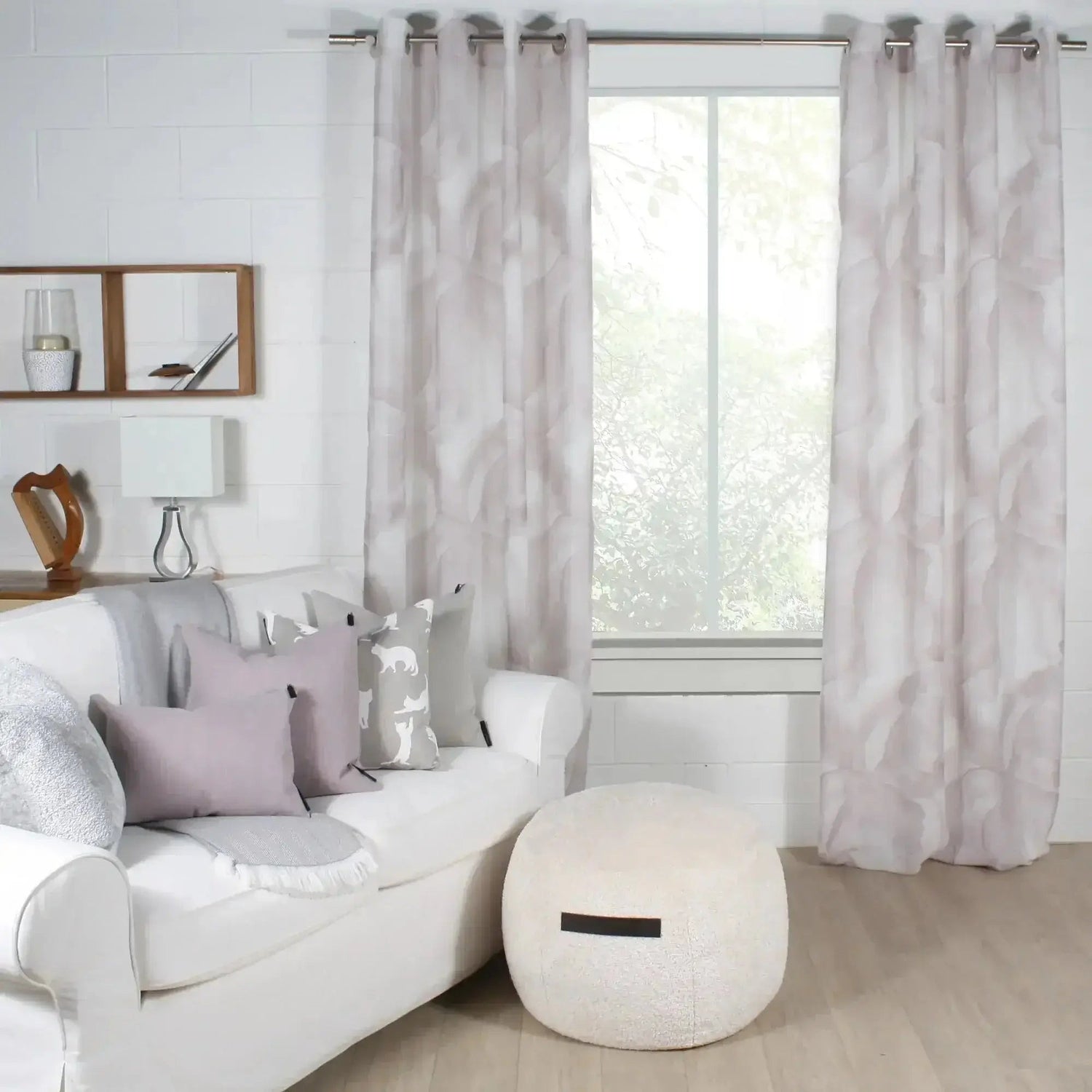 Rideau FLOU ( rose ) - rideau Accent mode - Literie-Déco et moi 