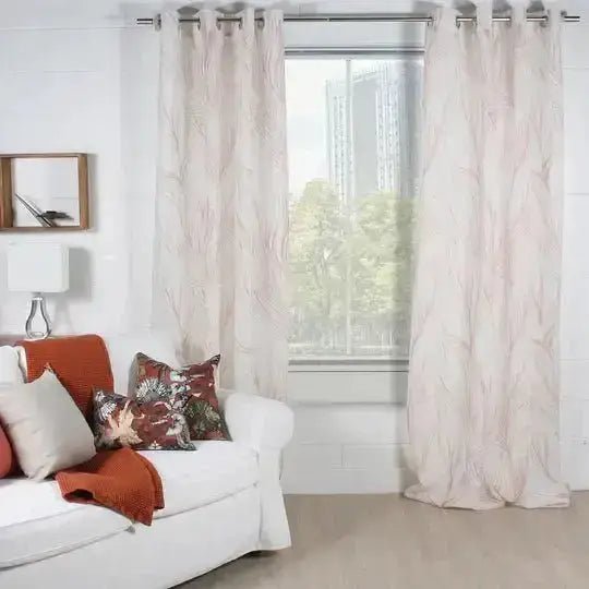 Rideau HERBIUM ( Corail) - rideau Accent mode - Literie-Déco et moi 