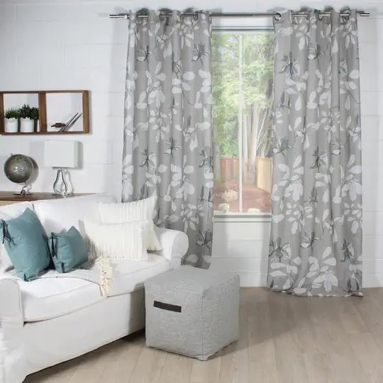 Rideau HONOLULU ( gris ) rideau  ,disponible chez Literie-Déco et moi 