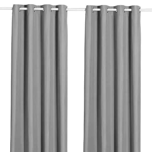 Rideau opaque gris à anneaux BRYAN- Par Brunelli - rideau Brunelli - Literie-Déco et moi 