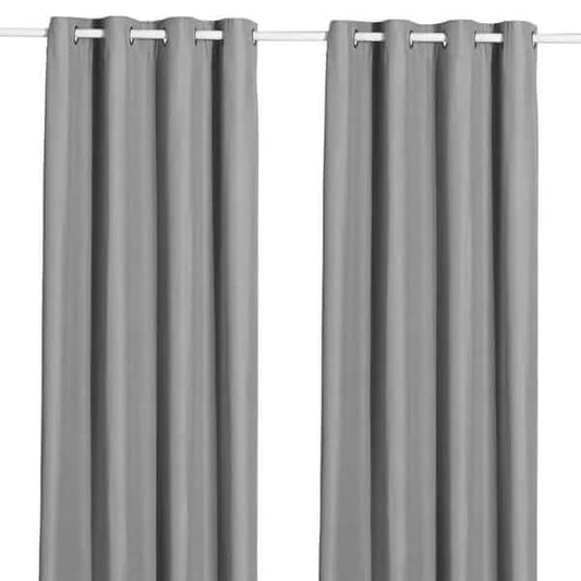 Rideau opaque gris à anneaux BRYAN- Par Brunelli - rideau Brunelli - Literie-Déco et moi 