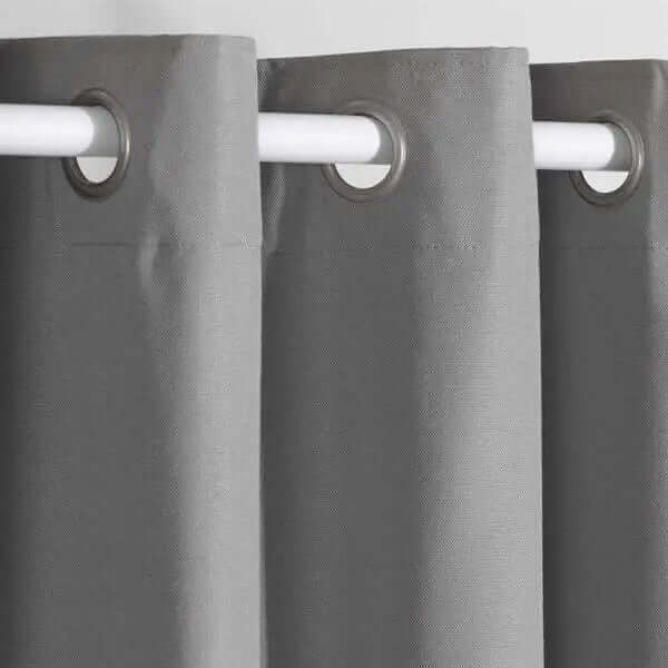 Rideau opaque gris à anneaux BRYAN- Par Brunelli - rideau Brunelli - Literie-Déco et moi 