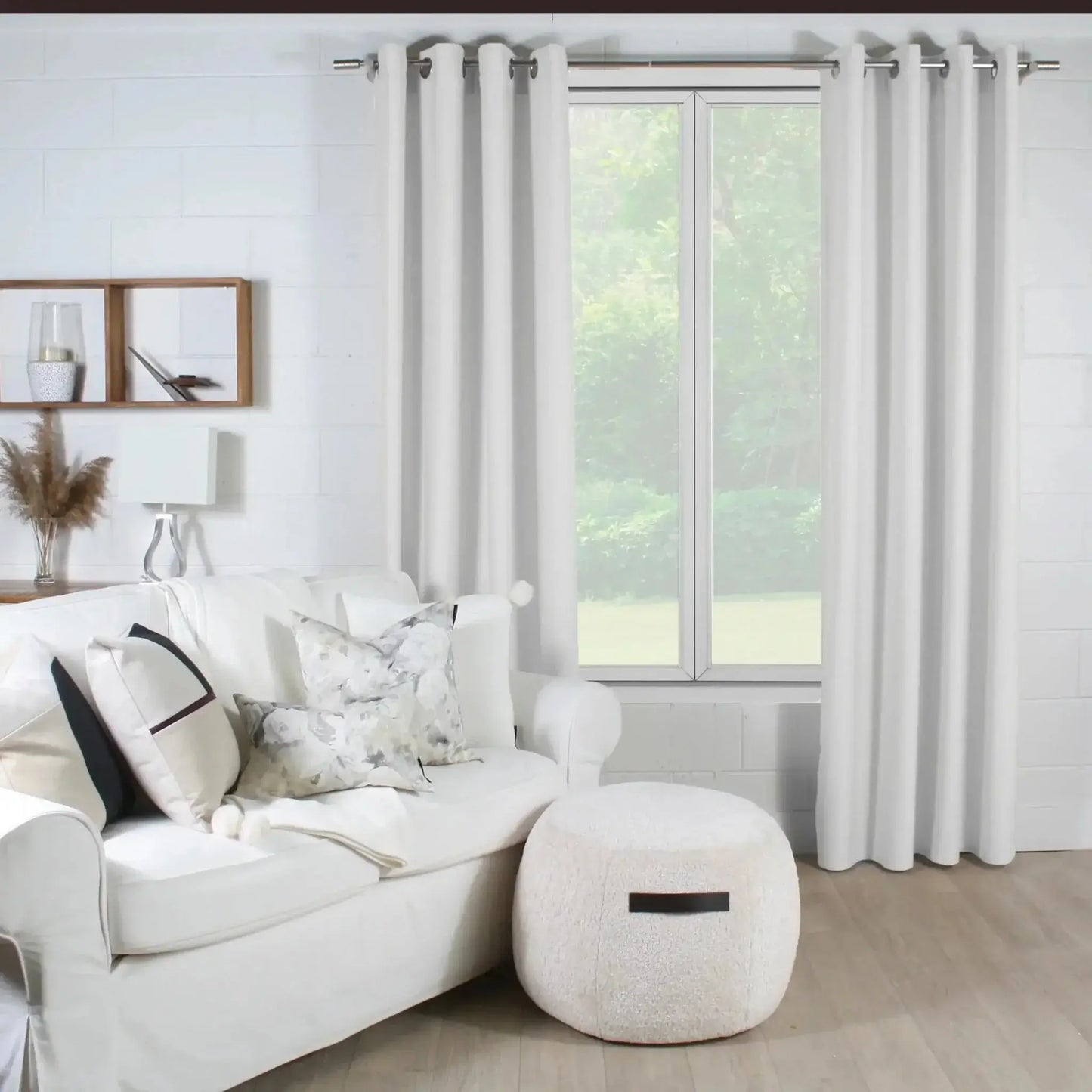  Rideau opaque SHERBROOKE  ( Blanc cassé ) de Accent mode – PRODUIT  de qualité chez Literie & Déco et Moi