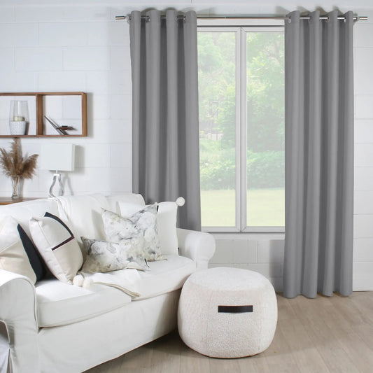 Rideau  opaque SHERBROOKE  ( Gris moyen) rideau  ,disponible chez Literie-Déco et moi 