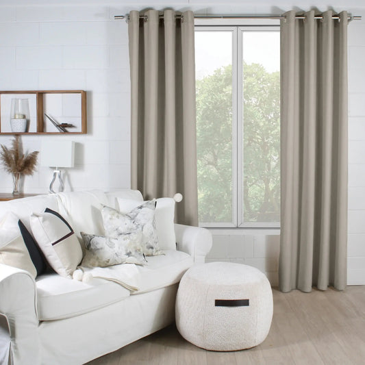 Rideau  opaque SHERBROOKE  ( Taupe) rideau  ,disponible chez Literie-Déco et moi 