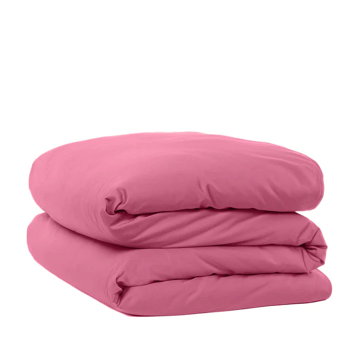 Housse de couette en percale de coton ROSE TRÉMIERE Housse de couette  ,disponible chez Literie-Déco et moi 