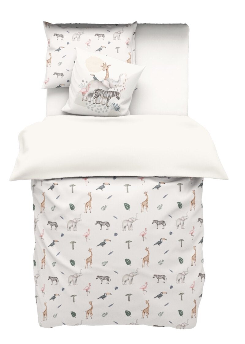 ( Fait au Québec) Ensemble de literie pour bébé- SAFARI housses de couette bébé  ,disponible chez Literie-Déco et moi 