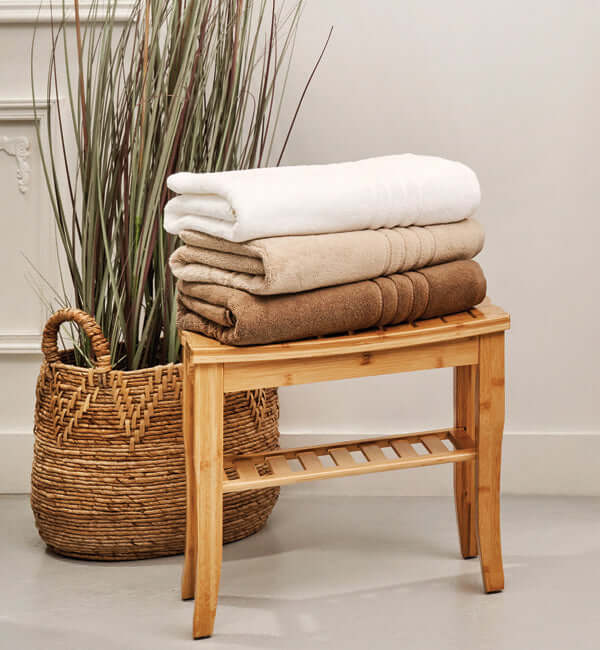 Serviettes en 100% coton PORTOFINO - Par Cuddle Down serviettes de bain  ,disponible chez Literie-Déco et moi 