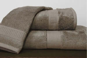 Serviettes en bambou/coton ( Brun noyer ) - Literie - Déco et moi