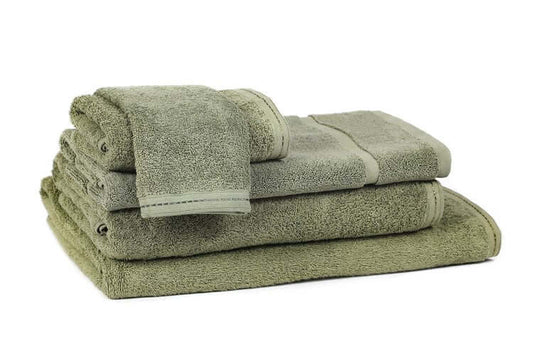 Serviettes en coton biologique NATURE  ( Vert ) serviettes de bain  ,disponible chez Literie-Déco et moi 