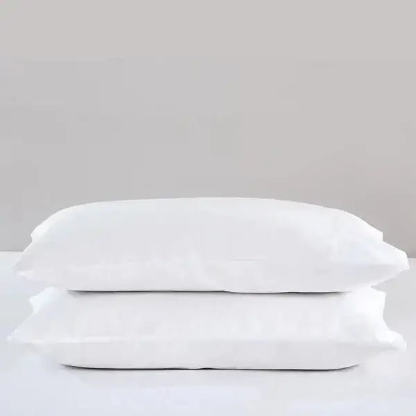 Taies d'oreiller coton PIMA  400fils (Paquet de 2) - Blanc - taies Daniadown - Literie-Déco et moi 