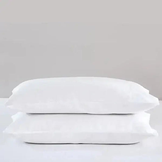 Taies d'oreiller coton PIMA 400fils (Paquet de 2) - Blanc - taies Daniadown - Literie-Déco et moi
