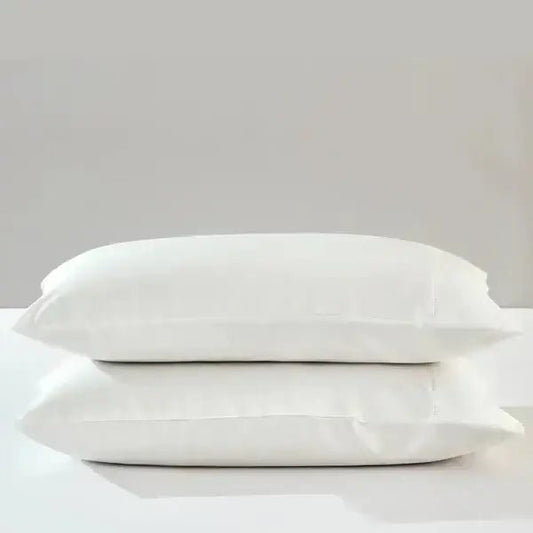 Taies d'oreiller coton PIMA 400fils (Paquet de 2) - Blanc cassé - taies Daniadown - Literie-Déco et moi