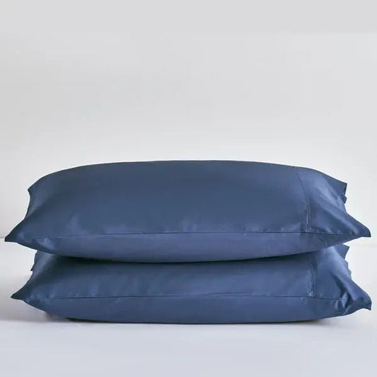 Taies d'oreiller coton PIMA  400fils (Paquet de 2) - Marine taies  ,disponible chez Literie-Déco et moi 