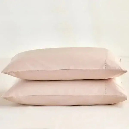 Taies d'oreiller coton PIMA 400fils (Paquet de 2) - Pétale Rose - taies Daniadown - Literie-Déco et moi