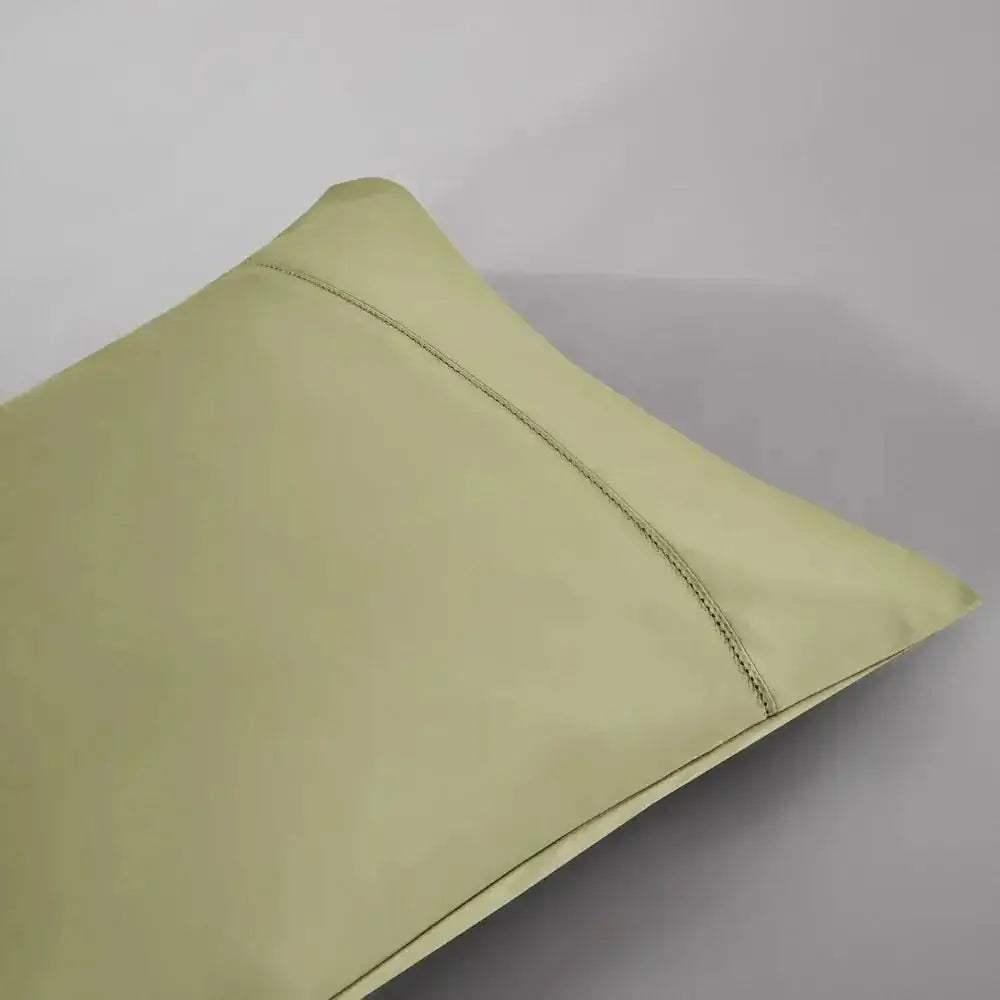 Taies d'oreiller coton PIMA 400fils (Paquet de 2) - Vert Cypress - Literie - Déco et moi