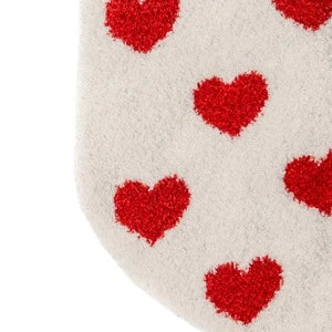 Bas de Noël ivoire à coeurs rouges Tenderness- Par Brunelli  ( ARRIVAGE MI-OCTOBRE ) - Coussins Brunelli - Literie-Déco et moi 