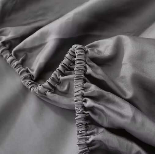 Ensemble de draps en coton égyptien (300 fils) -Gris Charcoal Draps  ,disponible chez Literie-Déco et moi 