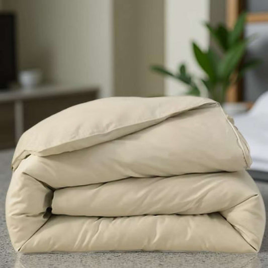 Housse de couette en coton égyptien( 300 fils )- Beige Sable Housse de couette ,disponible chez Literie-Déco et moi