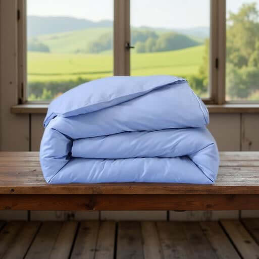 Housse de couette en coton égyptien (300 fils) - Bleu Housse de couette  ,disponible chez Literie-Déco et moi 