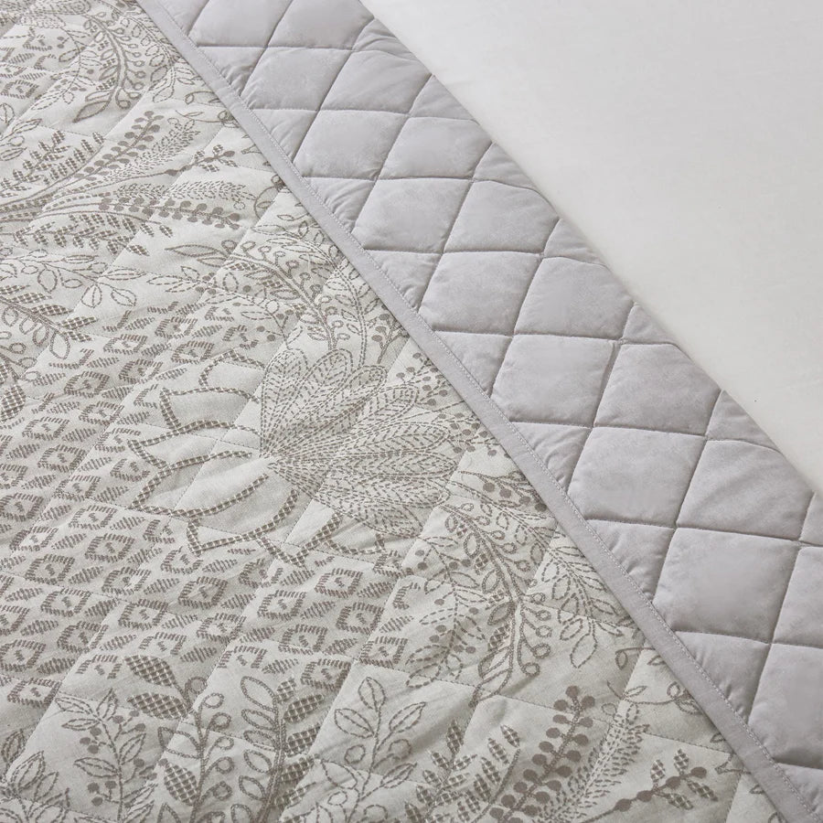 Ensemble courtepointe tissée Timeless Heritage ( Taupe )